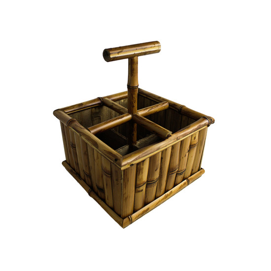 Imagem PORTA TALHER EM BAMBOO TIGRADO 25X21 CM