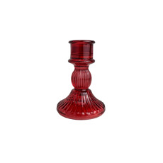 Imagem de CASTIÇAL PEQUENO DECORATIVO EM VIDRO VERMELHO 11X7 CM - GRILLO 58277 - Grillo Ltda