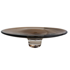 Imagem de CENTRO DE MESA DECORATIVO EM VIDRO MARROM 13X46X36 CM - GRILLO 58692 - Grillo Ltda