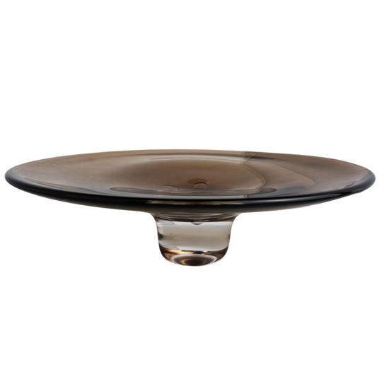 Imagem CENTRO DE MESA DECORATIVO EM VIDRO MARROM 13X46X36 CM - GRILLO 58692