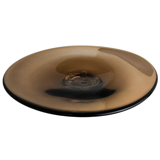 Imagem CENTRO DE MESA DECORATIVO EM VIDRO MARROM 13X46X36 CM - GRILLO 58692