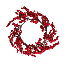 Imagem de GIRLANDA DECORATIVA DE BERRIES VERMELHA EM PLÁSTICO E METAL 6X35 CM - GRILLO - Grillo Ltda