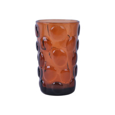 Imagem de CONJUNTO DE 6 COPOS MARROM AMBAR 350ML EM VIDRO TEXTURA DE BOLHAS 13X8X8 CM - CROSS - Cross Comercial Ltda