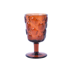 Imagem de CONJUNTODE TAÇAS MARROM AMBAR TEXTURA DE BOLHAS EM VIDRO 15X6X6 CM - CROSS - Cross Comercial Ltda