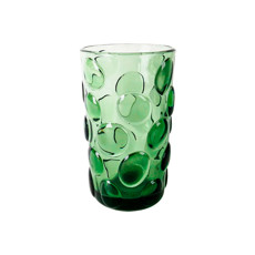 Imagem de CONJUNTO DE 6 COPOS VERDE 350ML EM VIDRO TEXTURA DE BOLHAS 13X8X8 CM - CROSS - Cross Comercial Ltda
