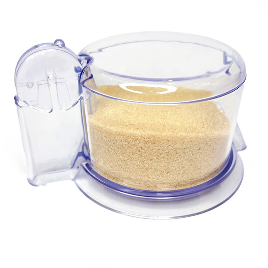 Imagem AÇUCAREIRO CRISTAL EM ACRÍLICO COM COLHER 8X15X11 CM - KZA INDUSTRIA