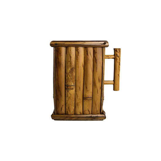 Imagem PORTA SUCO DE CAIXINHA EM BAMBOO TIGRADO 18X15X11 CM