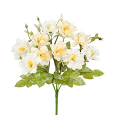 Imagem de BUQUÊ DECORATIVO DE AZALÉIA CREME EM PLÁSTICO MOLDÁVEL 29X15 CM - GRILLO - Grillo Ltda