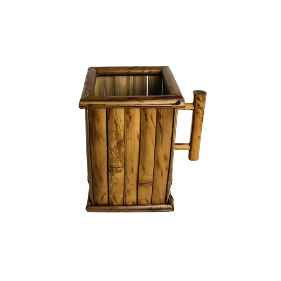 Imagem PORTA SUCO DE CAIXINHA EM BAMBOO TIGRADO 18X15X11 CM