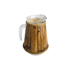 Imagem de JARRA PARA BEBIDAS EM VIDRO E BAMBOO TIGRADO 21X16X14 CM - Sonia Pierry Objetos De Decoracao Eirelli 