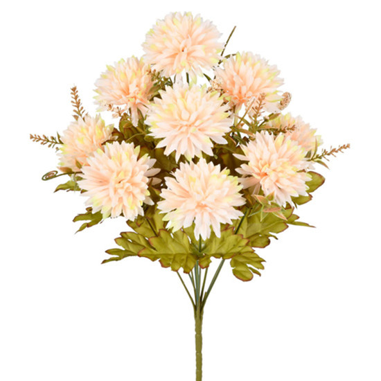 Imagem BUQUÊ DECORATIVO DE CRISÂNTEMO BEGE EM PLÁSTICO MOLDÁVEL 42X19 CM - GRILLO