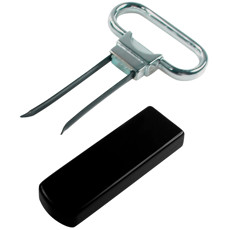 Imagem de SACA ROLHAS BILAME EM AÇO INOX E PLÁSTICO 11X6X2 CM - FRACALANZA - Full Fit Industria Importacao E Comercio Ltda.