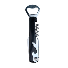 Imagem de SACA-ROLHAS EM AÇO INOX E PLÁSTICO PRETO 14X2X2 CM - DYNASTY HOUSEWARE - Full Fit Industria Importacao E Comercio Ltda.