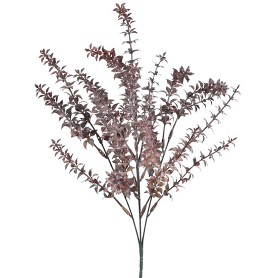 Imagem BUQUÊ DECORATIVO DE GRAMA COR VINHO EM PLÁSTICO MOLDÁVEL 40X22 CM - GRILLO