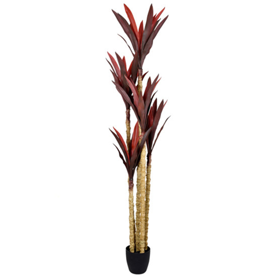 Imagem PLANTA DRACENA DECORATIVA DE FOLHAS MARROM EM PLÁSTICO  NO POTE 210X50 CM - GRILLO