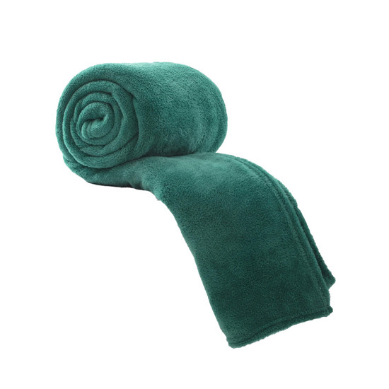 Imagem MANTA CASAL VERDE ESMERALDA EM POLIÉSTER 180X220 CM - CORTTEX