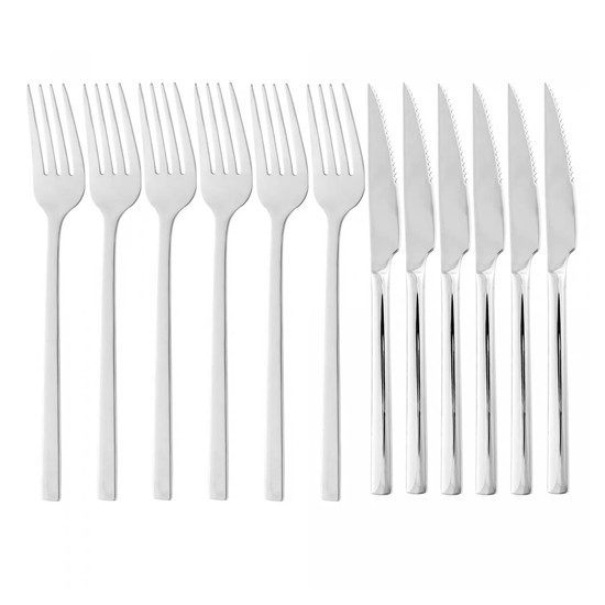 Imagem CONJUNTO 12 PEÇAS FIRENZE PARA CHURRASCO EM AÇO INOX - WOLFF