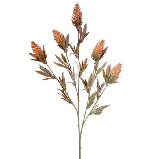 Imagem HASTE DECORATIVA DE SEMENTES SILVESTRES LARANJA OUTONO EM PLÁSTICO MOLDÁVEL - GRILLO