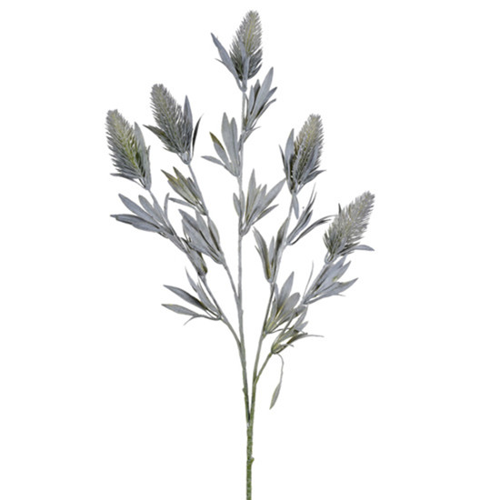 Imagem HASTE DECORATIVA DE SEMENTES SILVESTRES CINZA EM PLÁSTICO MOLDÁVEL 65X21CM - GRILLO