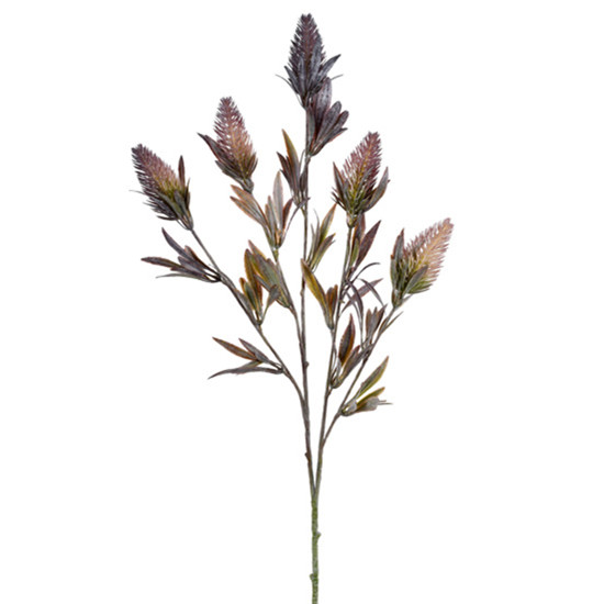 Imagem HASTE DECORATIVA DE SEMENTES SILVESTRES COR VINHO EM PLÁSTICO MOLDÁVEL - GRILLO