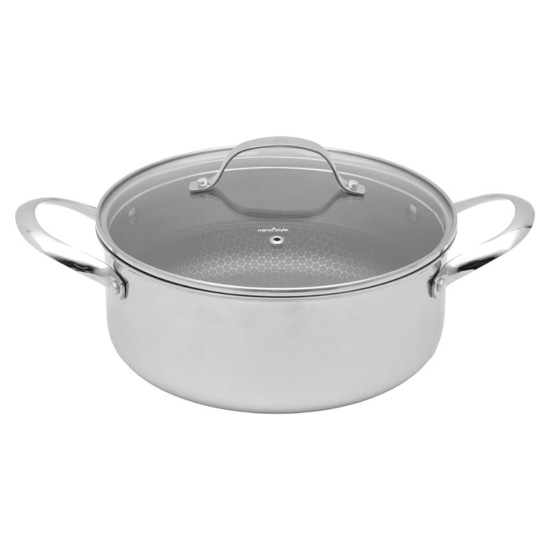 Imagem CAÇAROLA ISA SCHER EM AÇO INOX 4,2L COM TAMPA 10X24X24 CM - MIMO STYLE