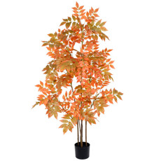 Imagem de PLANTA FOLHAS SILVESTRES OUTONO EM PLÁSTICO NO POTE EM MELAMINA 144X65CM - GRILLO - Grillo Ltda