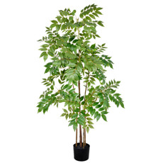 Imagem de PLANTA FOLHAS SILVESTRES VERDE EM PLÁSTICO NO POTE EM MELAMINA 144X65CM - GRILLO - Grillo Ltda