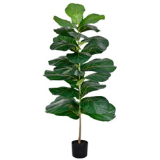 Imagem de PLANTA DECORATIVA FICUS LIRATA FOLHAS VERDE EM PLÁSTICO NO POTE EM MELAMINA - GRILLO - Grillo Ltda