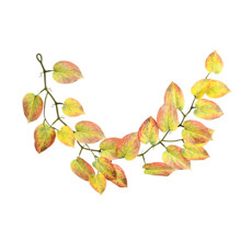 Imagem de TIRA DE FOLHAS AMARELO OUTONO DECORATIVAS EM PLÁSTICO 150X23 CM - GRILLO - Grillo Ltda
