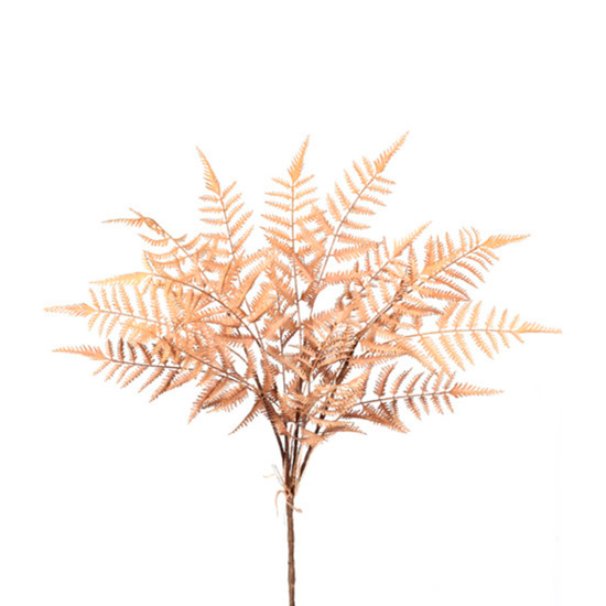 Imagem BUQUÊ DECORATIVO DE FOLHAS DE SAMAMBAIA MARROM EM PLÁSTICO MOLDÁVEL - GRILLO