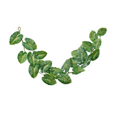 Imagem de TIRA DE FOLHAS VERDES DECORATIVAS EM PLÁSTICO 150X23 CM - GRILLO - Grillo Ltda