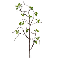 Imagem de GALHO DE FOLHAS DECORATIVO EM PLÁSTICO MOLDÁVEL MARROM 127X10CM - GRILLO - Grillo Ltda