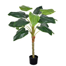 Imagem de PLANTA DECORATIVA PHILO FOLHAS VERDES EM PLÁSTICO NO POTE EM MELAMINA - GRILLO - Grillo Ltda