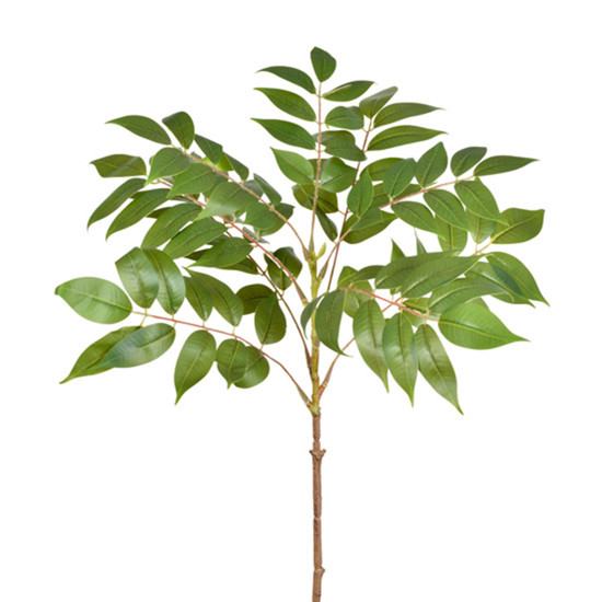 Imagem HASTE GALHO DE FOLHAS VERDE DECORATIVO EM PLÁSTICO MOLDÁVEL 69X35 CM - GRILLO