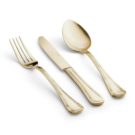 Imagem FAQUEIRO LACE 101 PEÇAS EM AÇO INOX CHAMPANGNE GOLD - ST JAME
