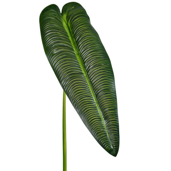 Imagem HASTE DECORATIVA PERMANENTE DE FOLHA ALONGADA VERDE EM PLÁSTICO 87X69 CM - GRILLO