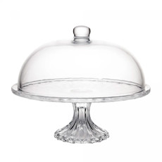 Imagem de PRATO PARA BOLO EM CRISTAL COM PÉ E DOMO 23X31X31 CM - LYOR - Coliseu Presentes Ltda