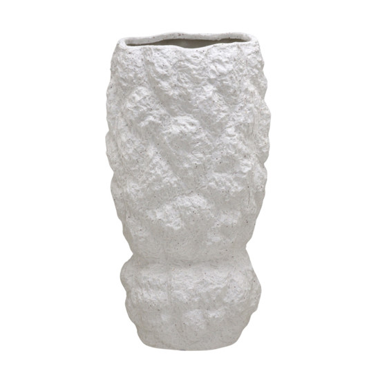 Imagem VASO DECORATIVO EM CERÂMICA BRANCA 39X20X13 CM - MABRUK