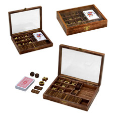 Imagem de CAIXA DECORATIVA EM MADEIRA COM JOGOS DE TABULEIRO 5X21X16 CM - MABRUK - Mabruk Importacao E Comercio Ltda