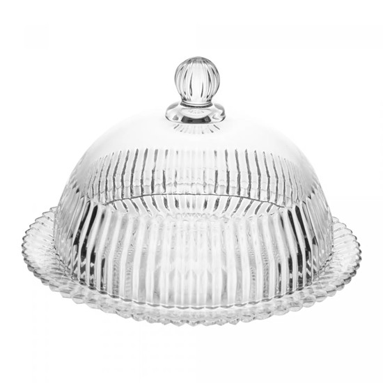 Imagem QUEIJEIRA IMPERATRIZ EM CRISTAL DE CHUMBO COM TAMPA 20X20X13CM - WOLFF