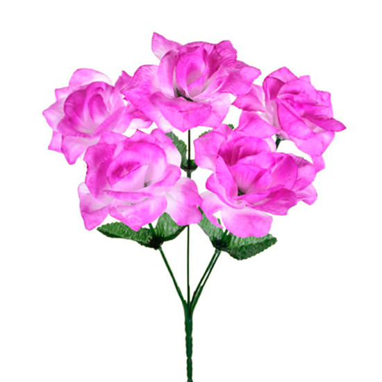 Imagem BUQUÊ PERMANENTE DECORATIVO DE ROSAS LAVANDA EM PLÁSTICO MOLDÁVEL 30X12CM - GRILLO