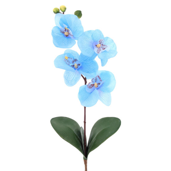 Imagem HASTE DECORATIVA PERMANENTE DE ORQUÍDEA AZUL EM PLÁSTICO MOLDÁVEL 46X13CM - GRILLO