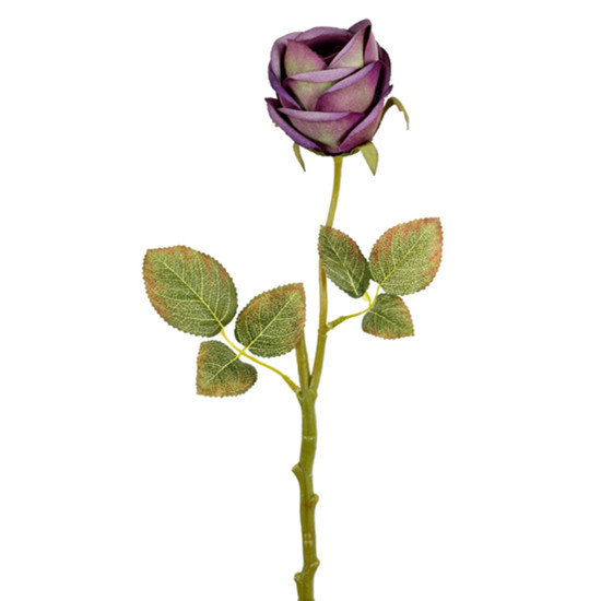 Imagem HASTE DECORATIVA PERMANENTE DE ROSA LAVANDA EM PLÁSTICO MOLDÁVEL 39X10CM - GRILLO