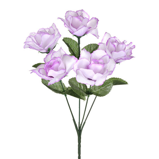 Imagem BUQUÊ PERMANENTE DECORATIVO DE ROSAS LAVANDA EM PLÁSTICO MOLDÁVEL 30X13CM - GRILLO
