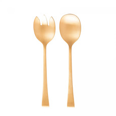 Imagem de CONJUNTO BERNA 2 PEÇAS COLHER E GARFO PARA SERVIR SALADA EM INOX DOURADO - WOLFF - Rojemac Impotacao E Exportacao Ltda