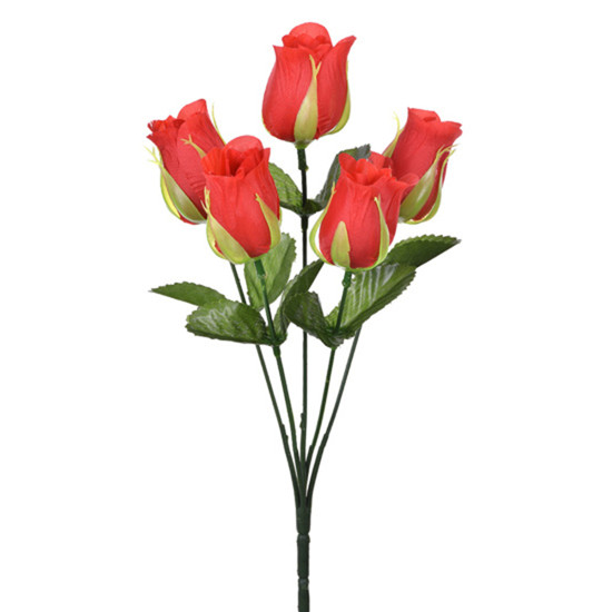 Imagem BUQUÊ PERMANENTE DE BOTÕES DE ROSAS VERMELHAS EM PLÁSTICO MOLDÁVEL 33X10CM - GRILLO