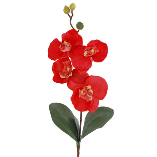 Imagem HASTE DECORATIVA PERMANENTE DE ORQUÍDEA VERMELHA EM PLÁSTICO MOLDÁVEL - GRILLO