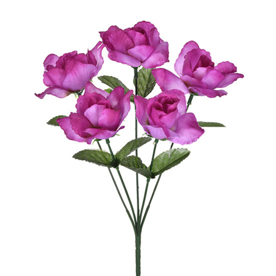 Imagem BUQUÊ PERMANENTE DECORATIVO DE ROSAS LILÁS EM PLÁSTICO MOLDÁVEL 30X13CM - GRILLO