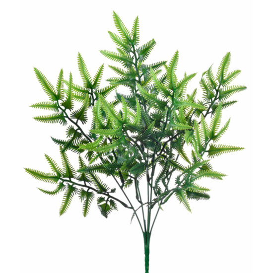 Imagem BUQUÊ DECORATIVO DE SAMAMBAIA ALFINETE VERDE EM PLÁSTICO MOLDÁVEL 38X18CM - GRILLO