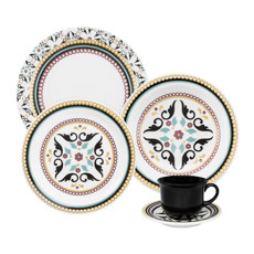 Imagem de APARELHO DE JANTAR/CHÁ 20 PEÇAS LUIZA EM CERÂMICA - OXFORD - Oxford Porcelanas Sudeste Ltda